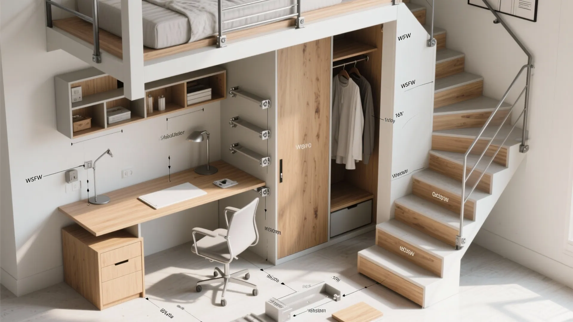 5. Modular and Mobile Loft: Reconfigurable for Different Needs