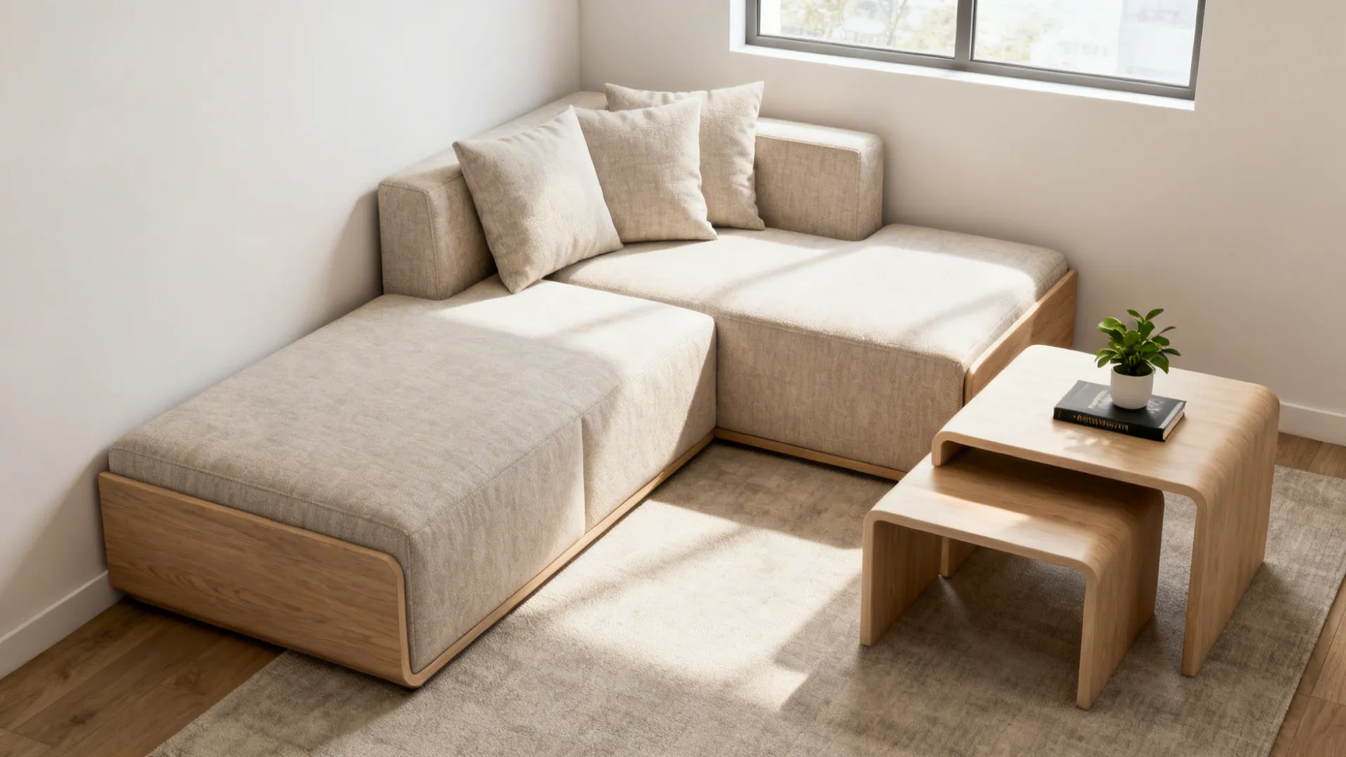 2. Modular Loveseat + Nesting Tables