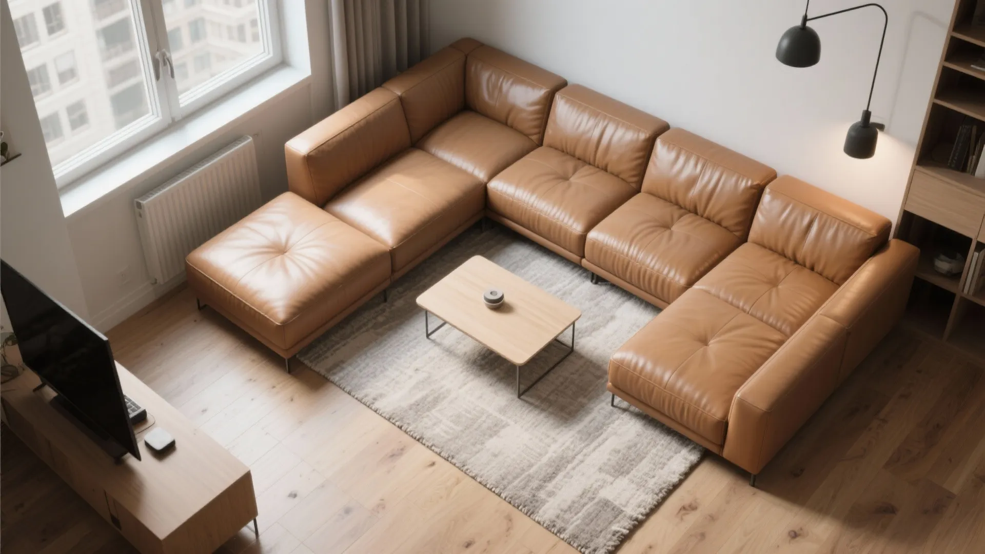 Modular, Low-Profile Leather for Small Spaces