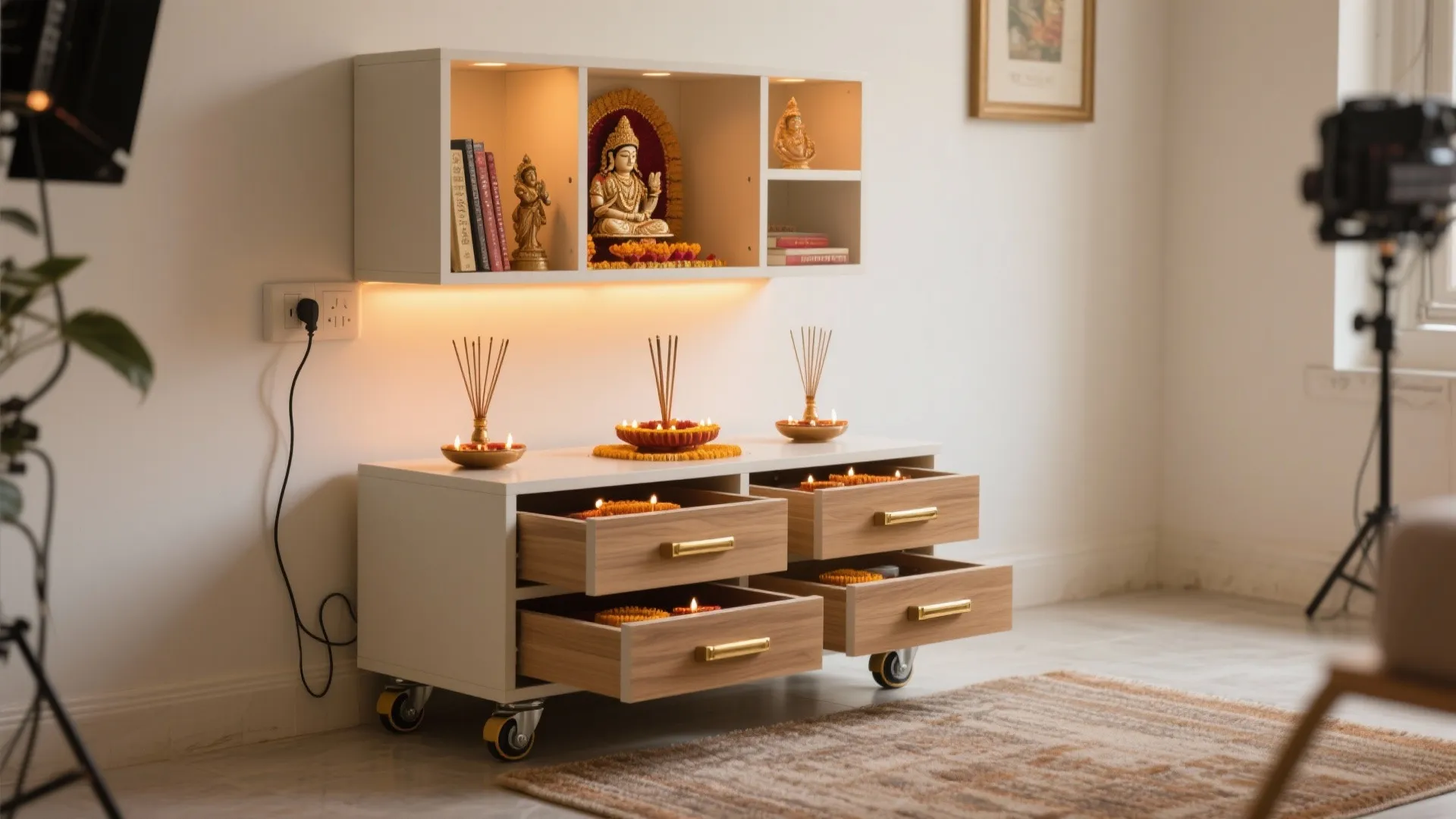 Modular Mandir Storage For Small Spaces