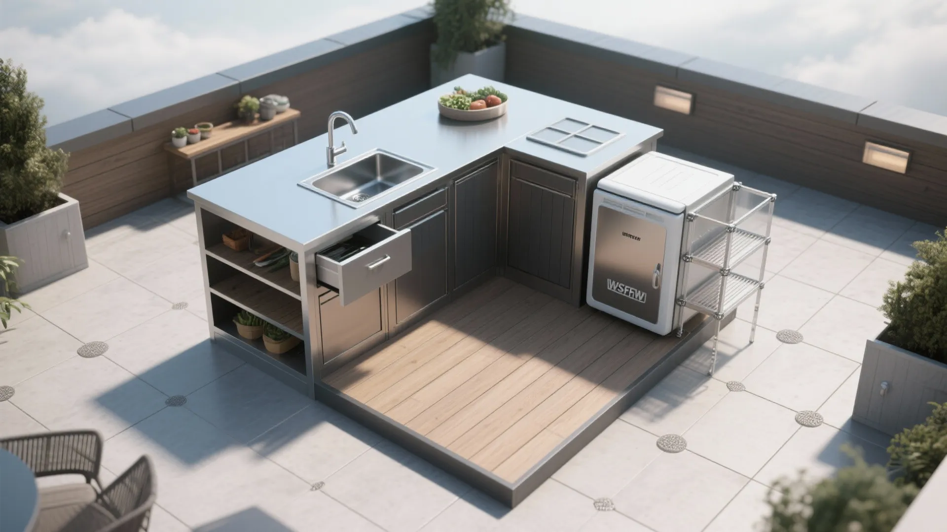 4. Modular mini-island that adapts