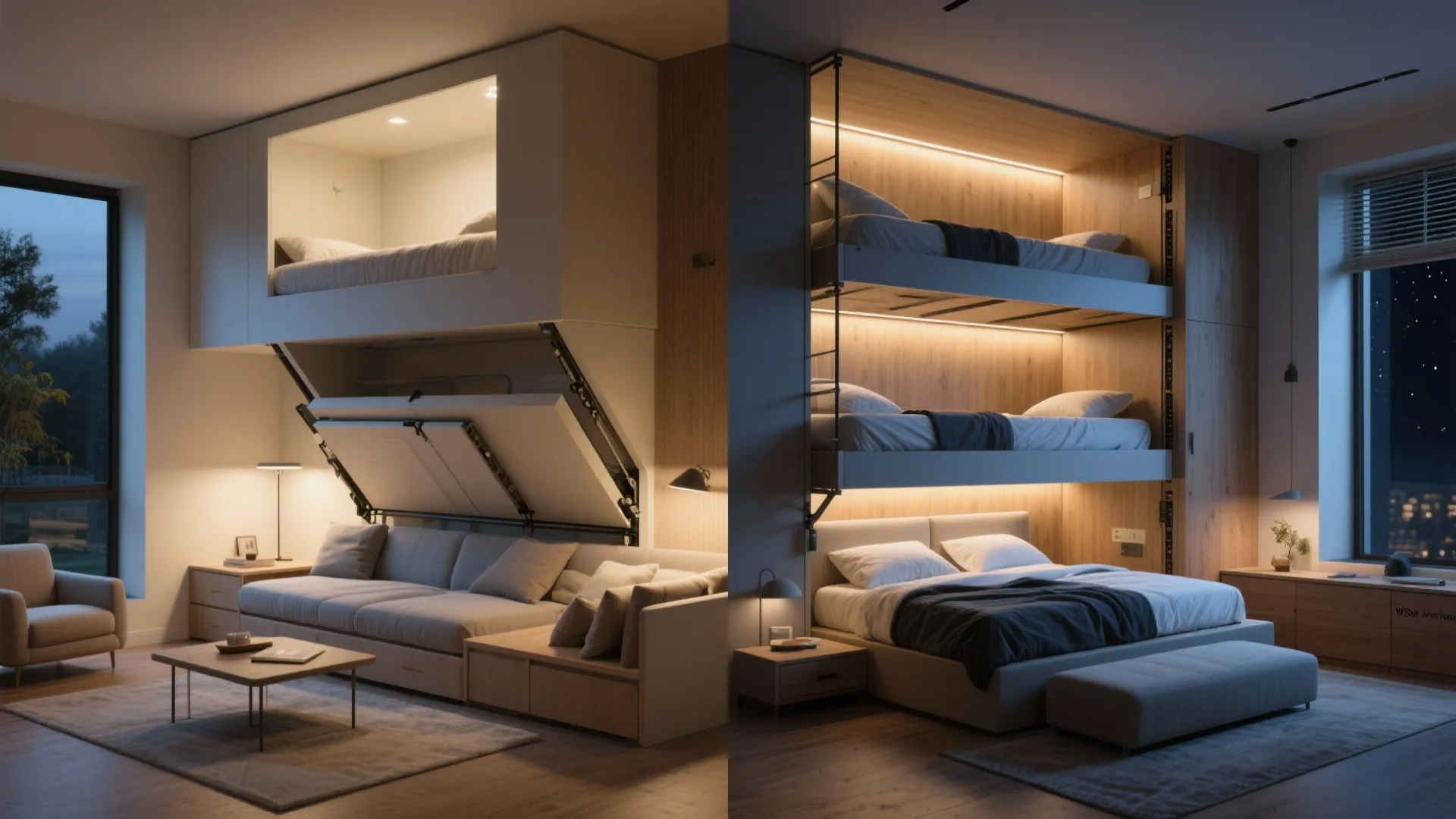 5. Mix-and-match: loft, fold-down, and modular units