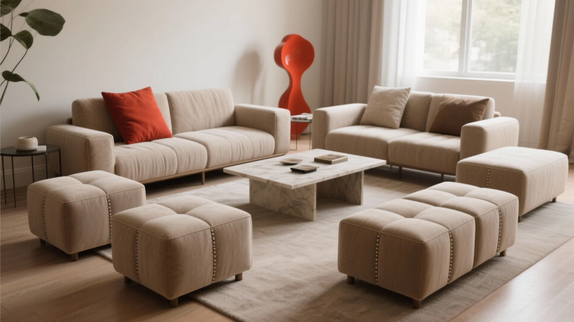 Tip 2: Modular ottomans and bench cubes