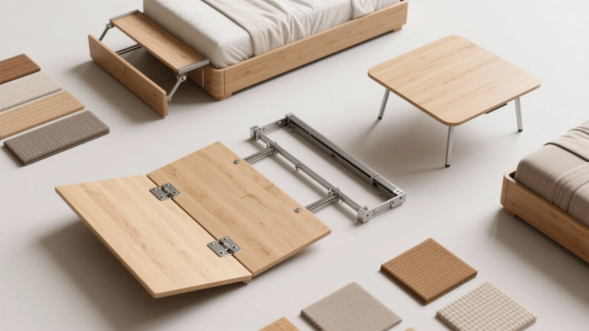5. Modular Folding Bed with Multi-Purpose Panels
