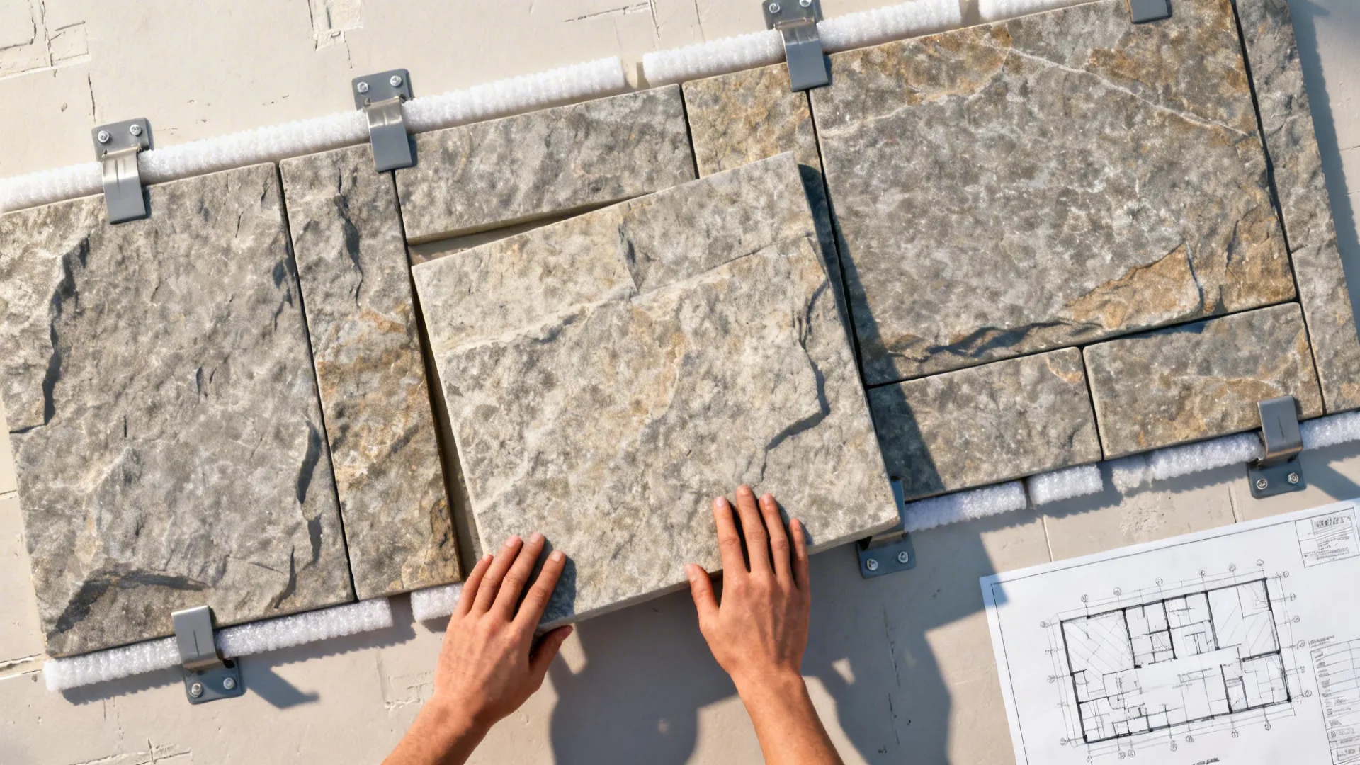 5. Modular stone panels for rental-friendly updates