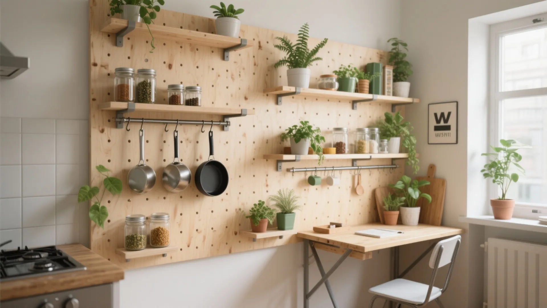 Modular Pegboard and Rail Systems for Micro-Spaces