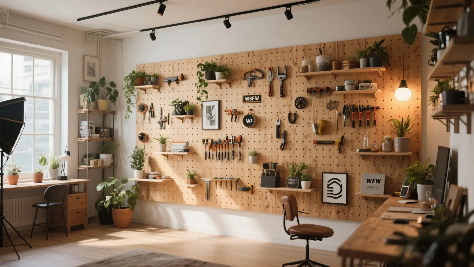 4. Modular Pegboard Displays