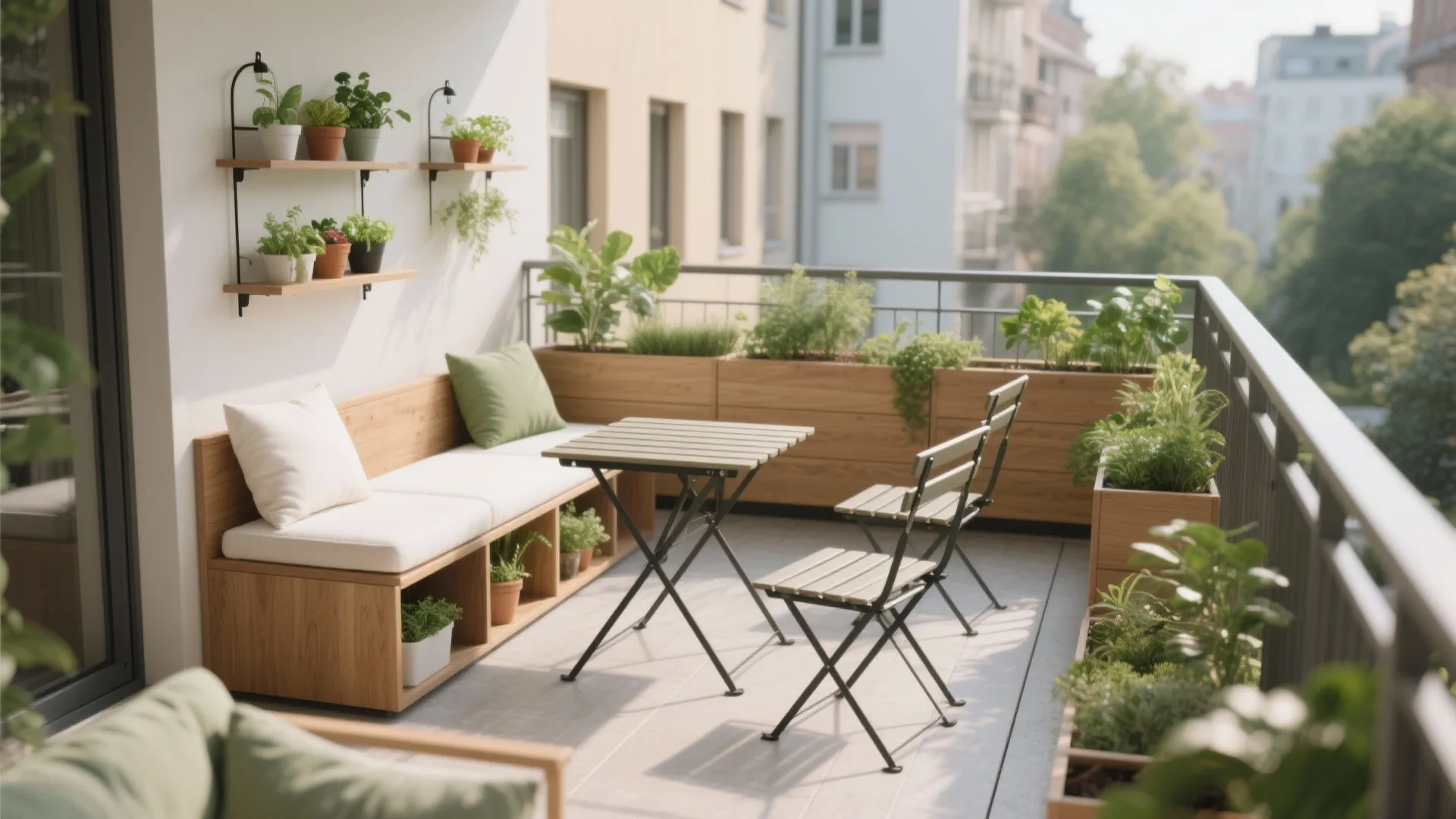 Modular furniture with integrated planters