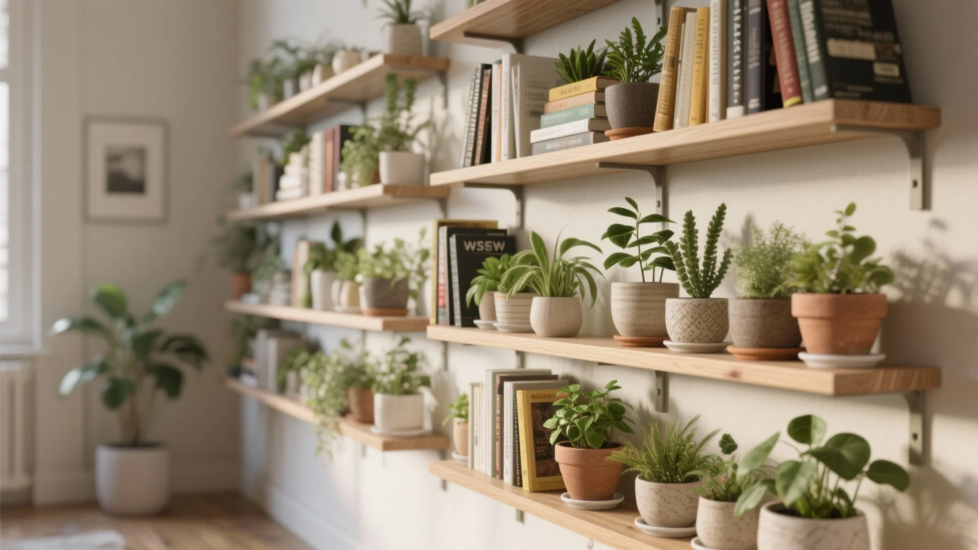 5. Modular planter shelves