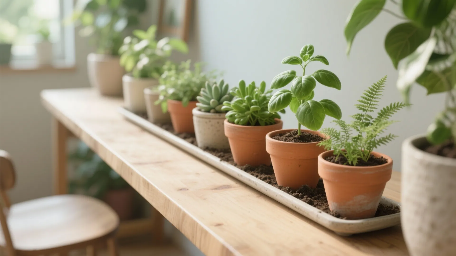 3. Living centerpiece: modular potted plants