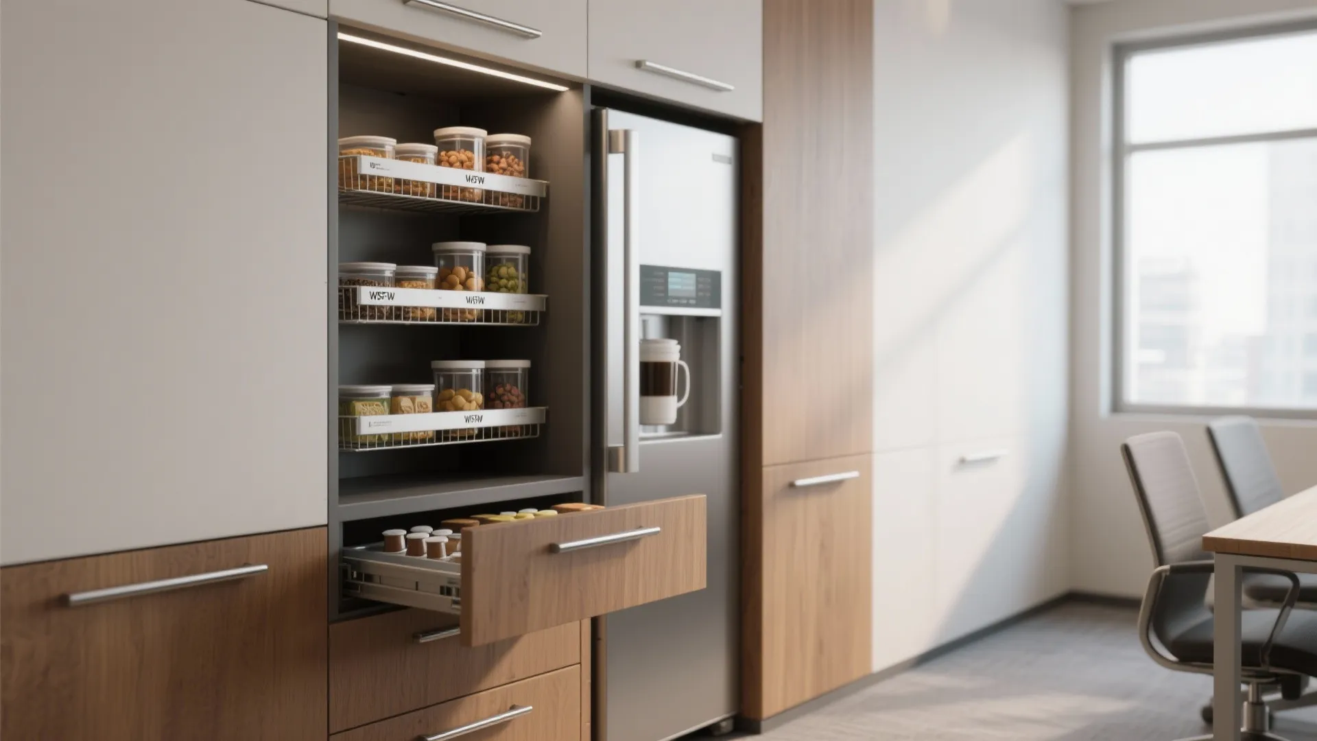 Modular Mini Bar with Pull-Out Storage