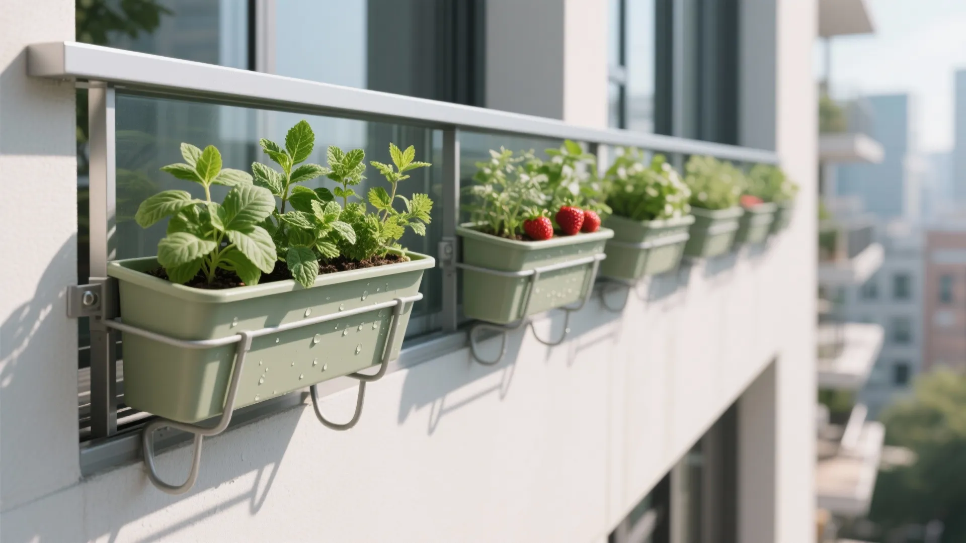 1) Modular Rail Planters That Click and Grow