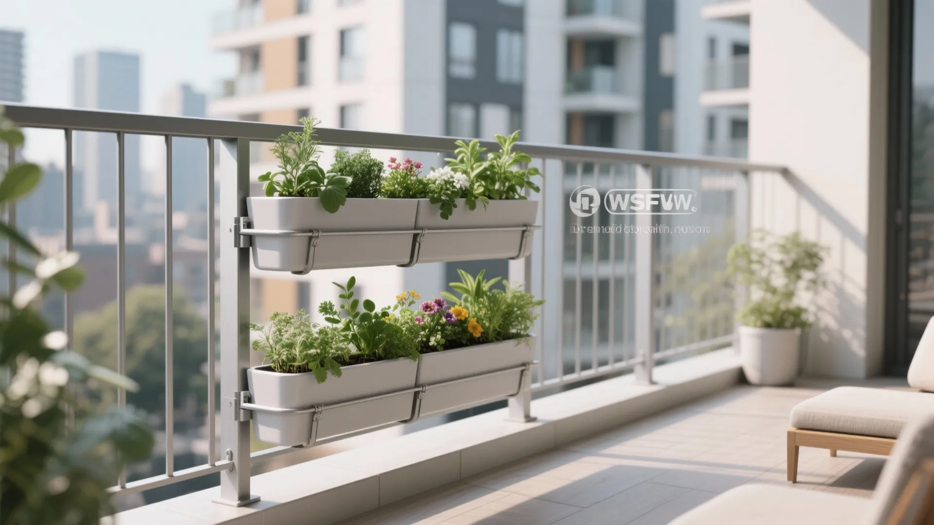 Modular Rail Planters That Click and Stack