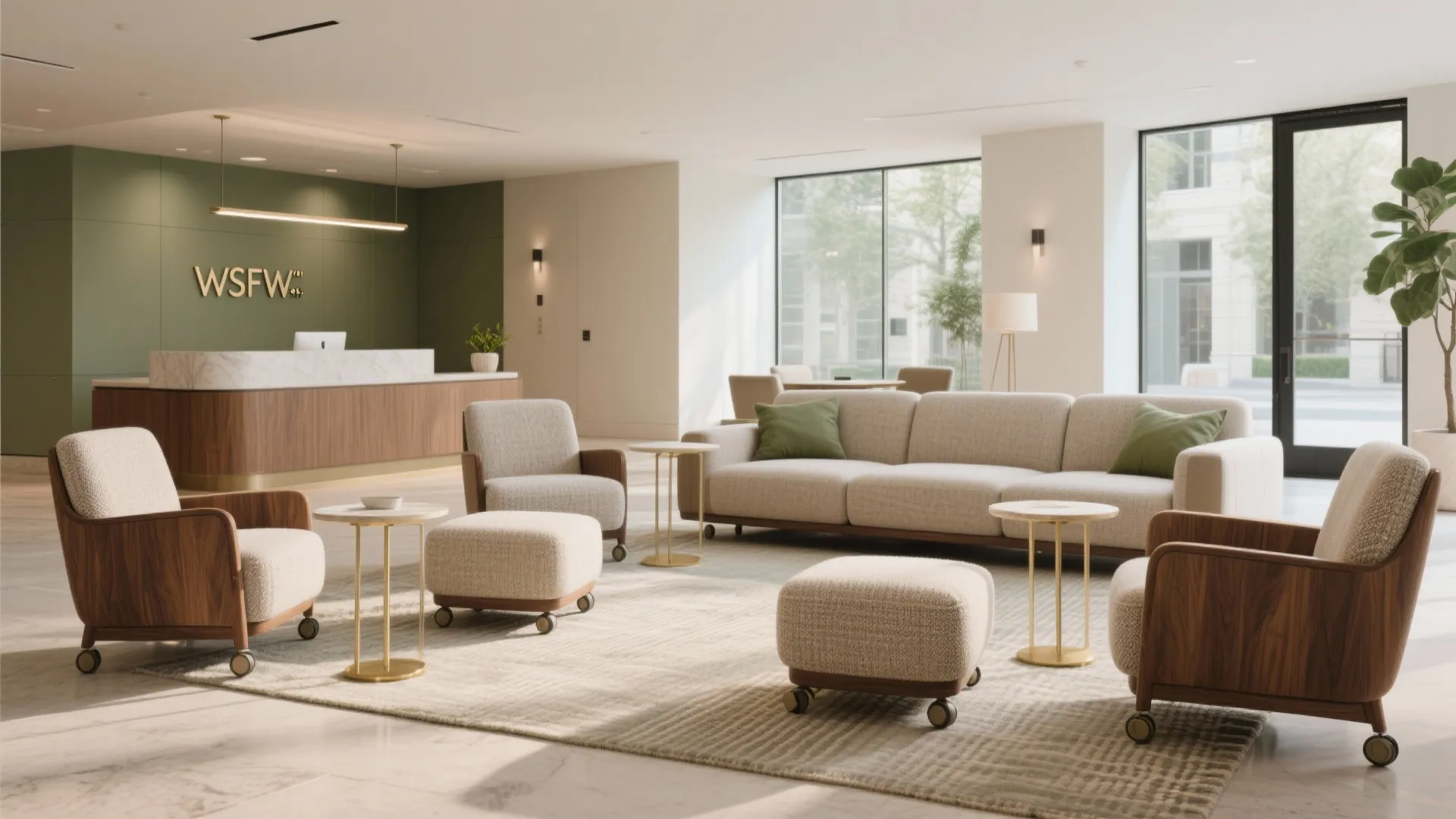 Modular Seating Zones in Micro Lobbies