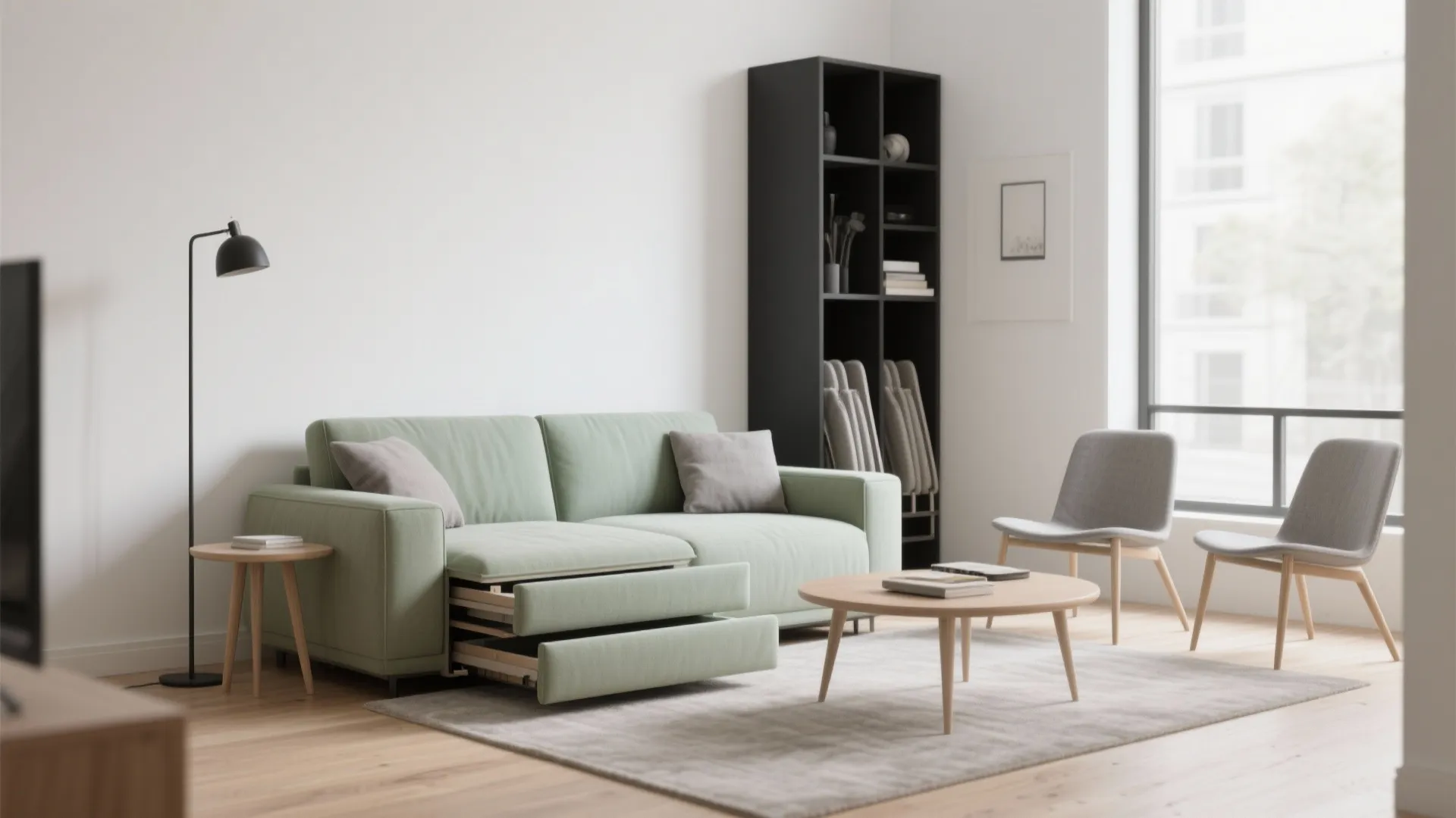 Seating That Moves: Modular Sofa and Folding Chairs