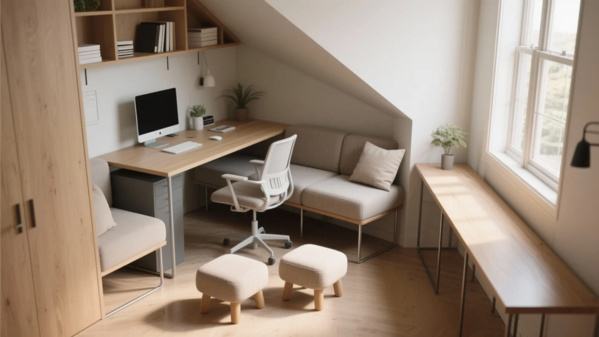 3. Modular seating and compact meeting nooks