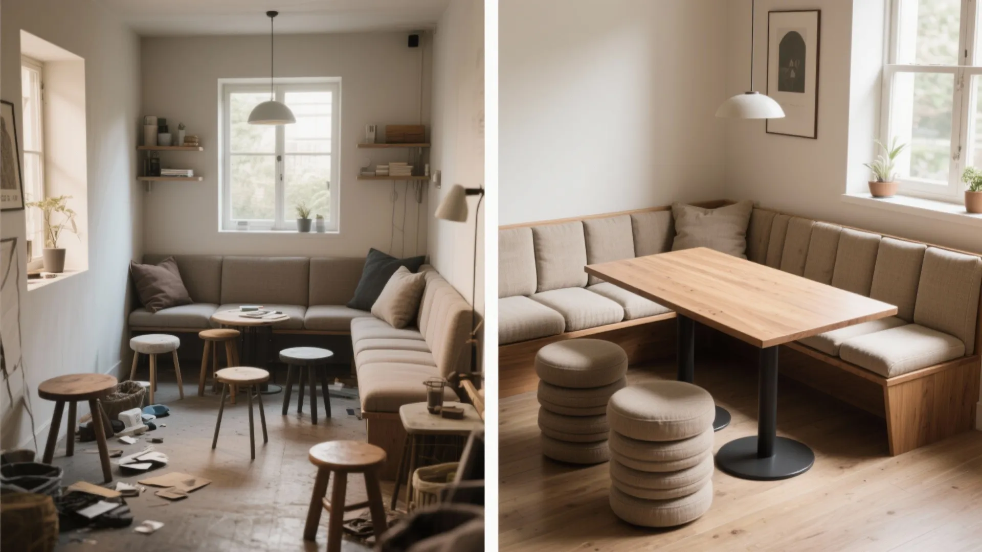 4. Multi-functional seating and modular pieces