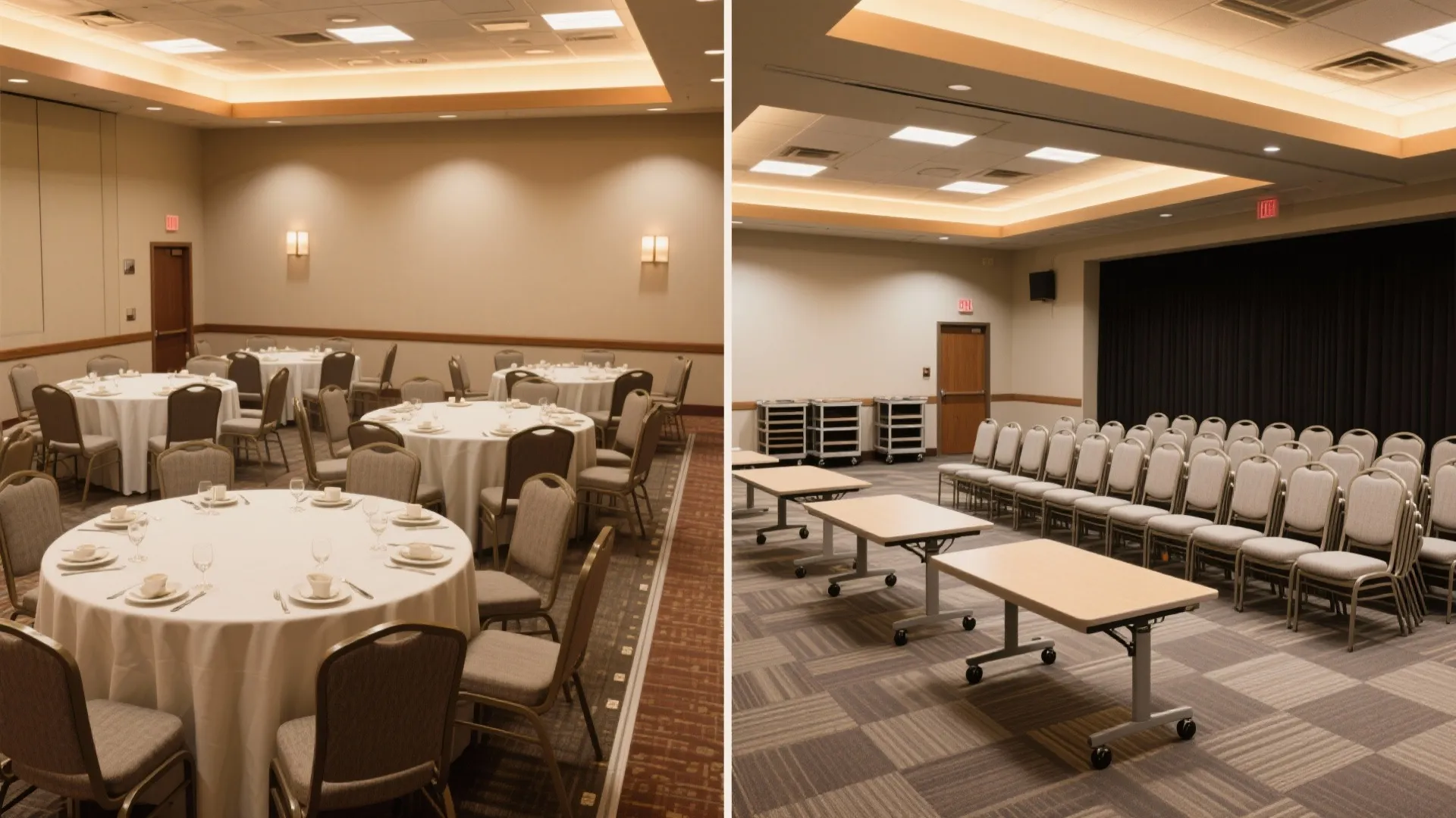 Modular seating that flips the room in minutes