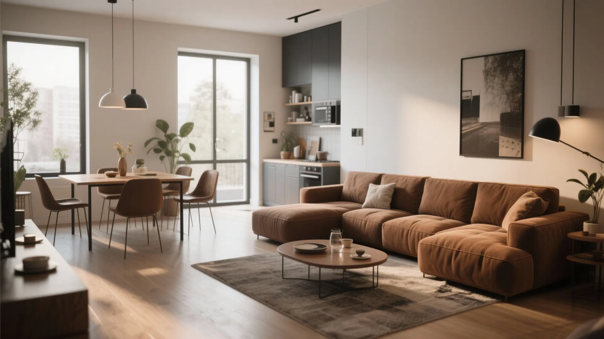 3. Open-Plan Living with a Modular Sectional