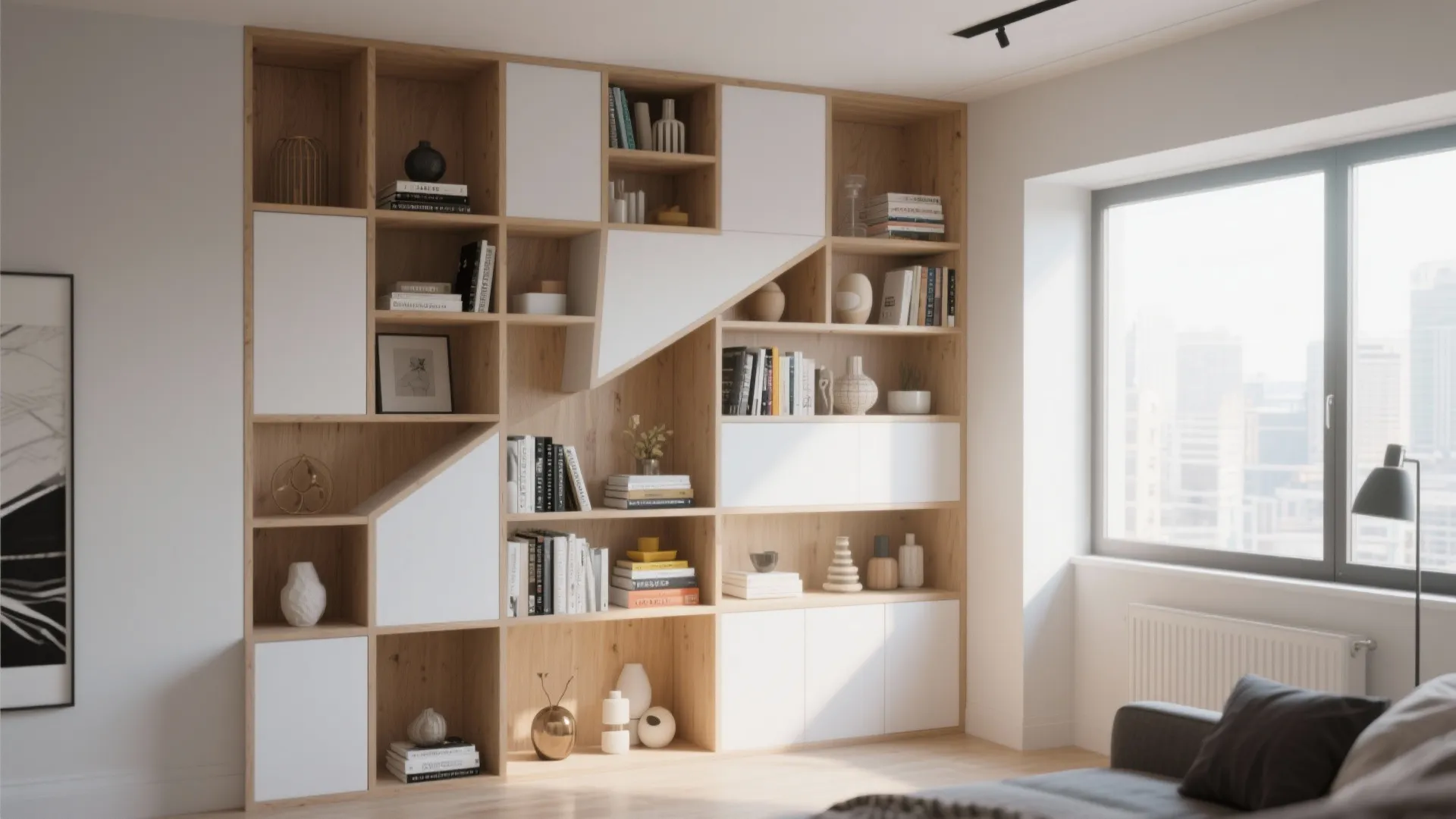 Flat-pack modular shelving