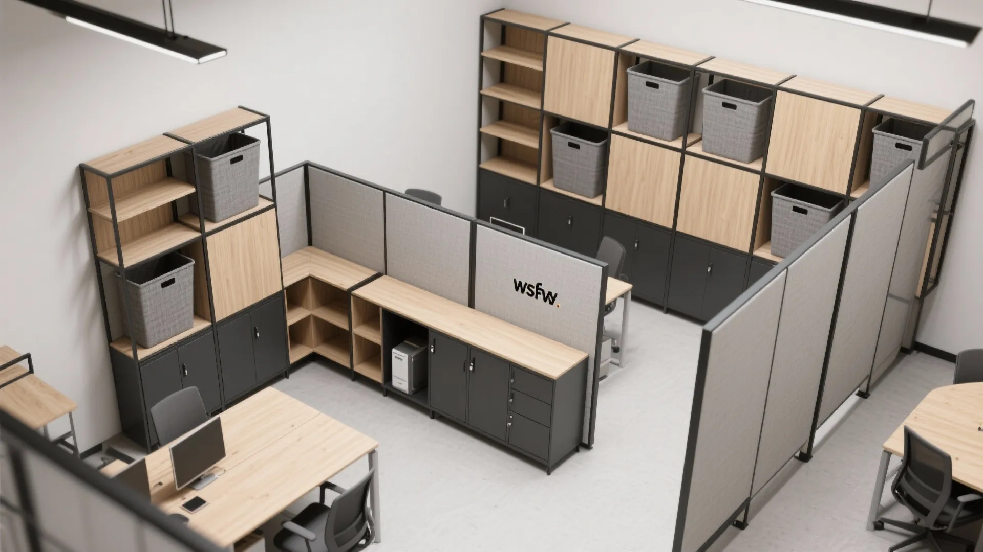 3. Modular Shelving as Flexible Partitions