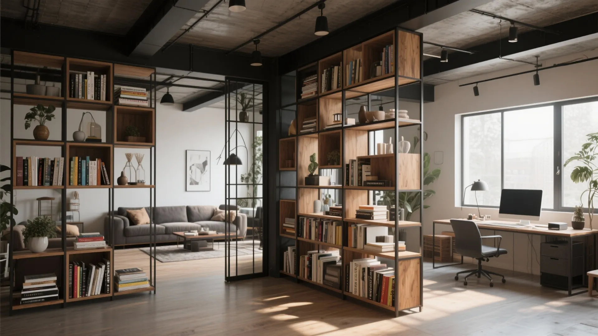 4. Modular Shelving that Doubles as a Divider
