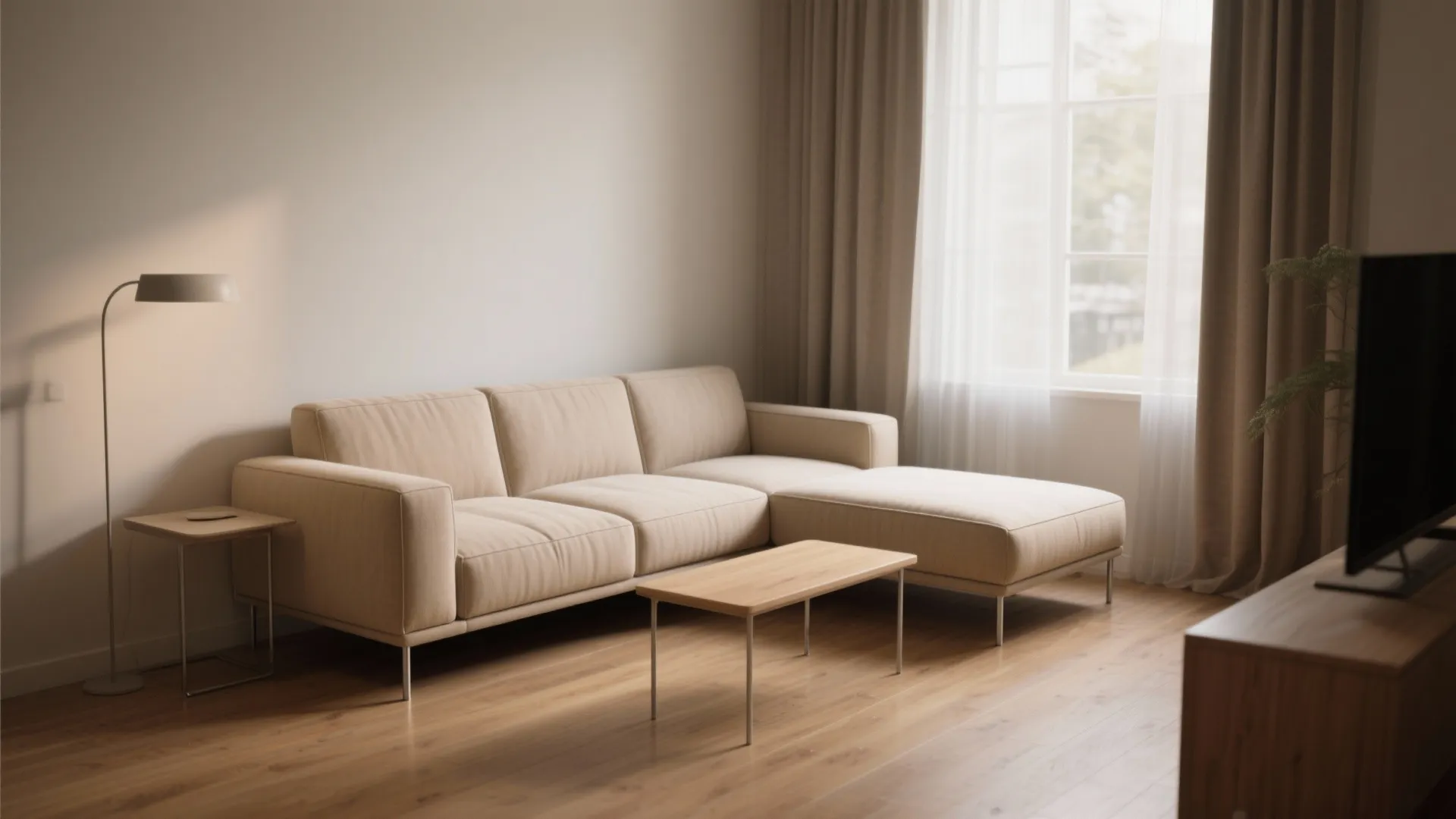 1. Choose a slim-profile modular couch