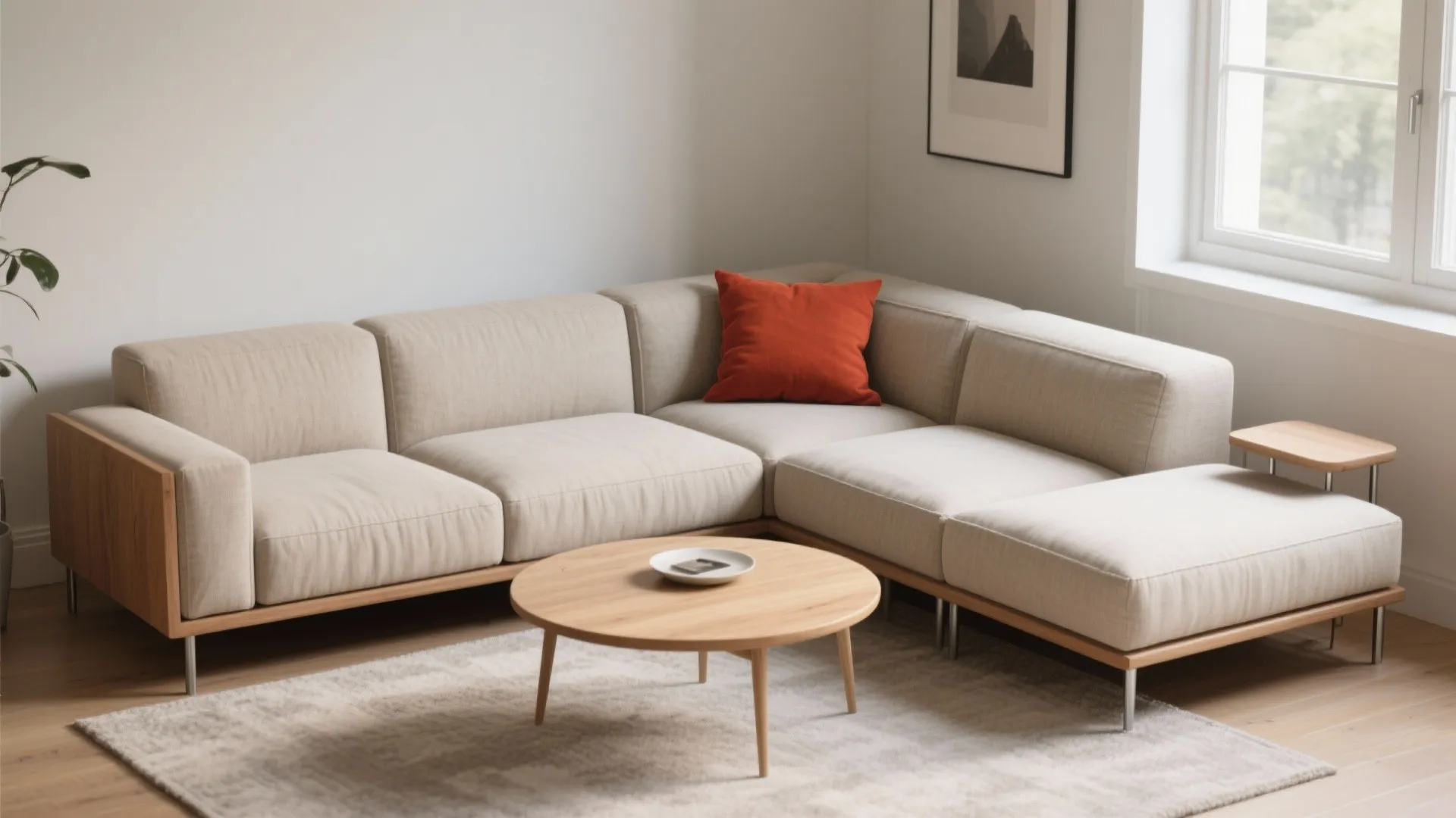1. Modular sofa and convertible seating