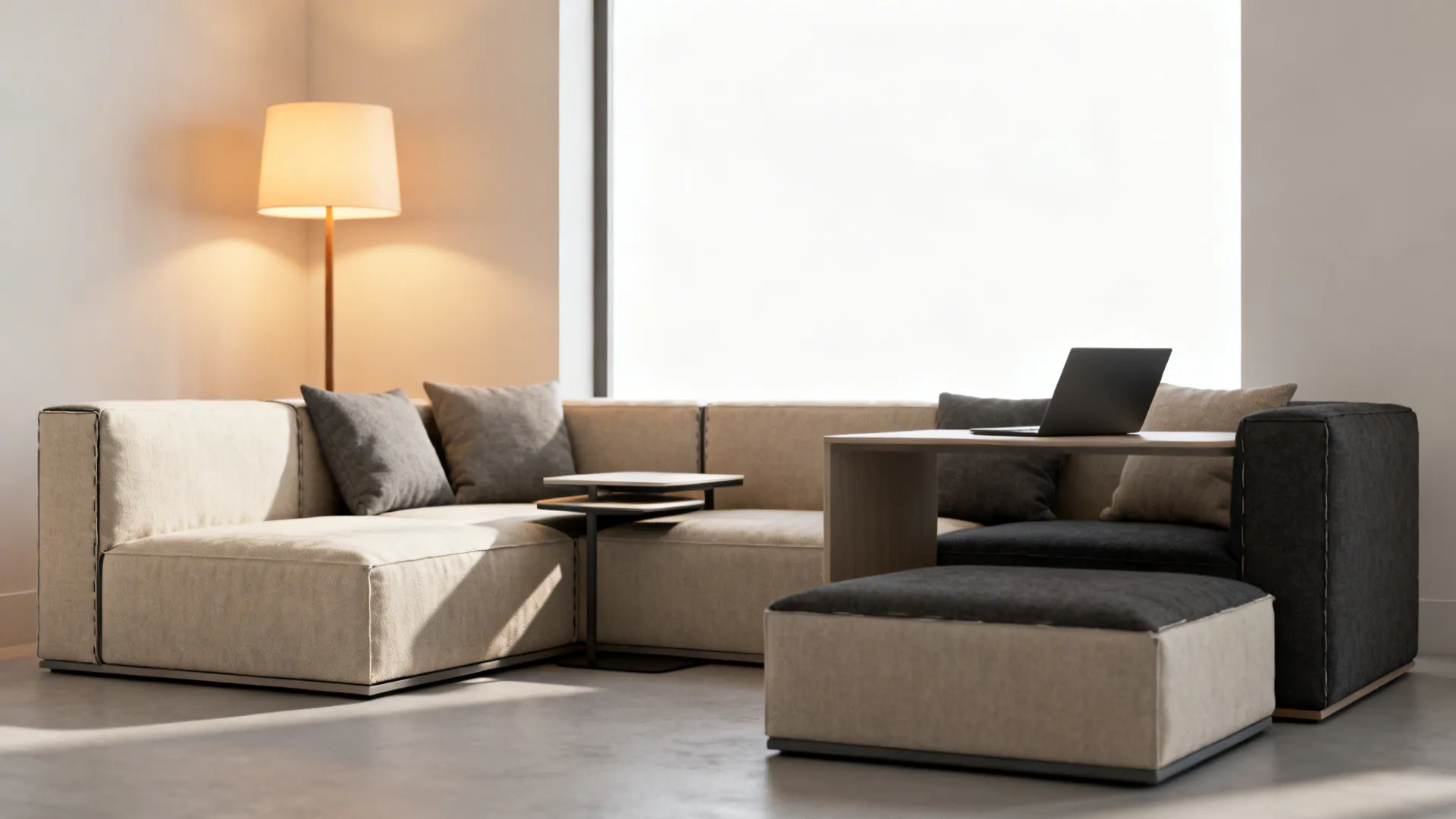 2. Modular sofas that adapt