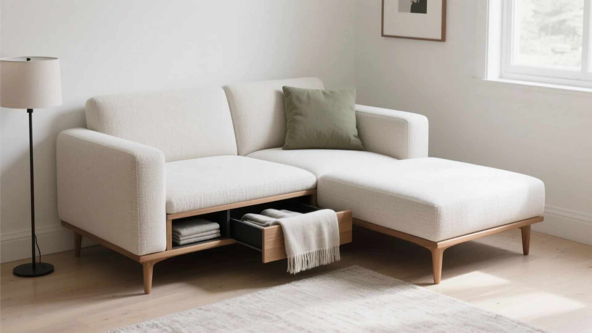 1) Modular sofas with storage (and right-sized sectionals)