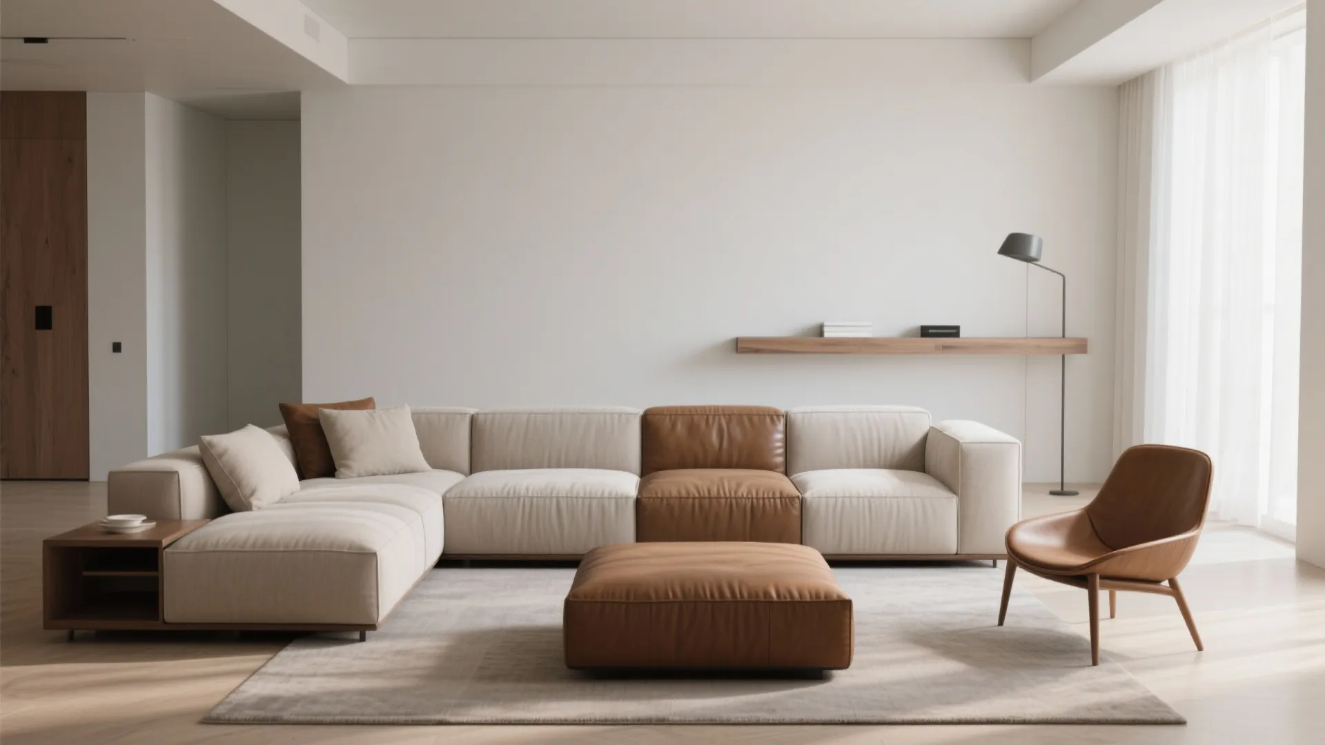 2. Modular Sofa + Ottoman + Side Chair + Slim Console