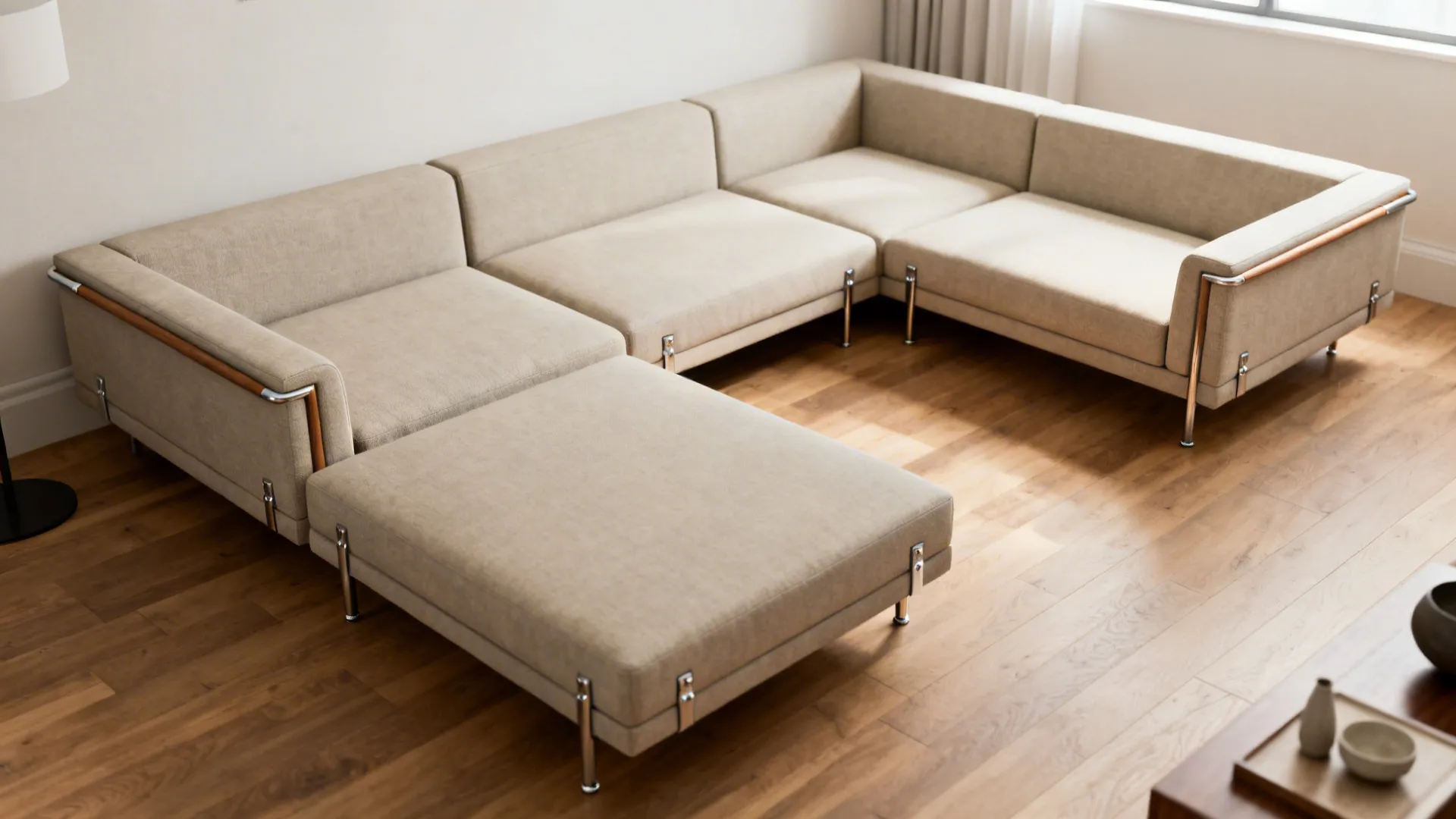1. Slim-Line Modular Sofa Set