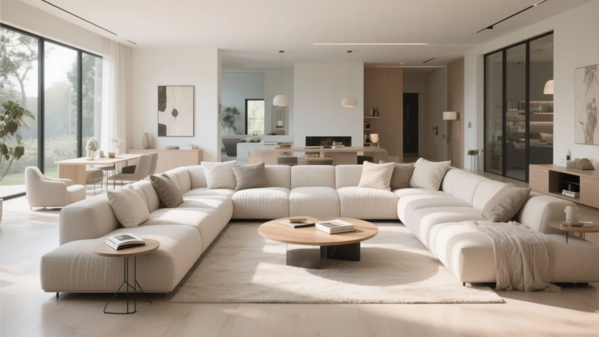 1. Zoning with Modular Sofas