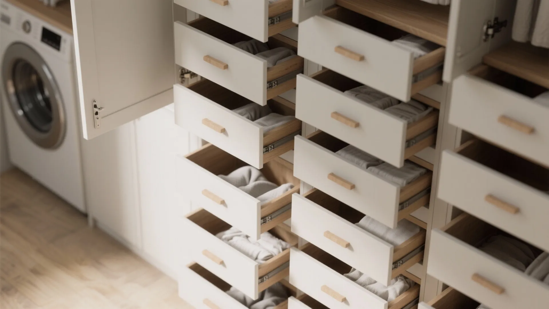 5. Stackable Modular Cabinets with Flip-Up Doors