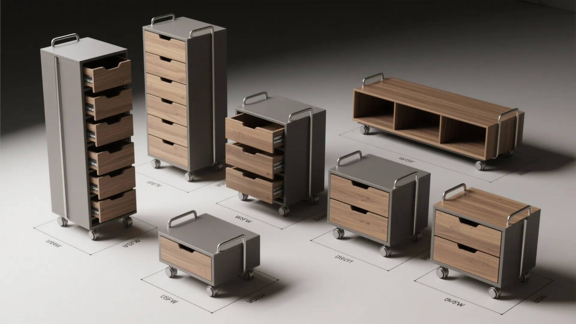 Modular Stackable Drawers with Mobile Bases