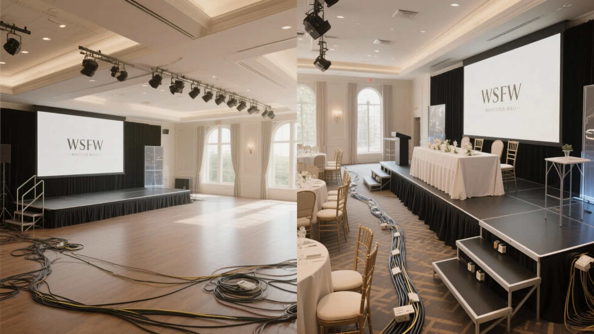 Modular Stage and Zoning that Flex for Weddings and Corporate Events