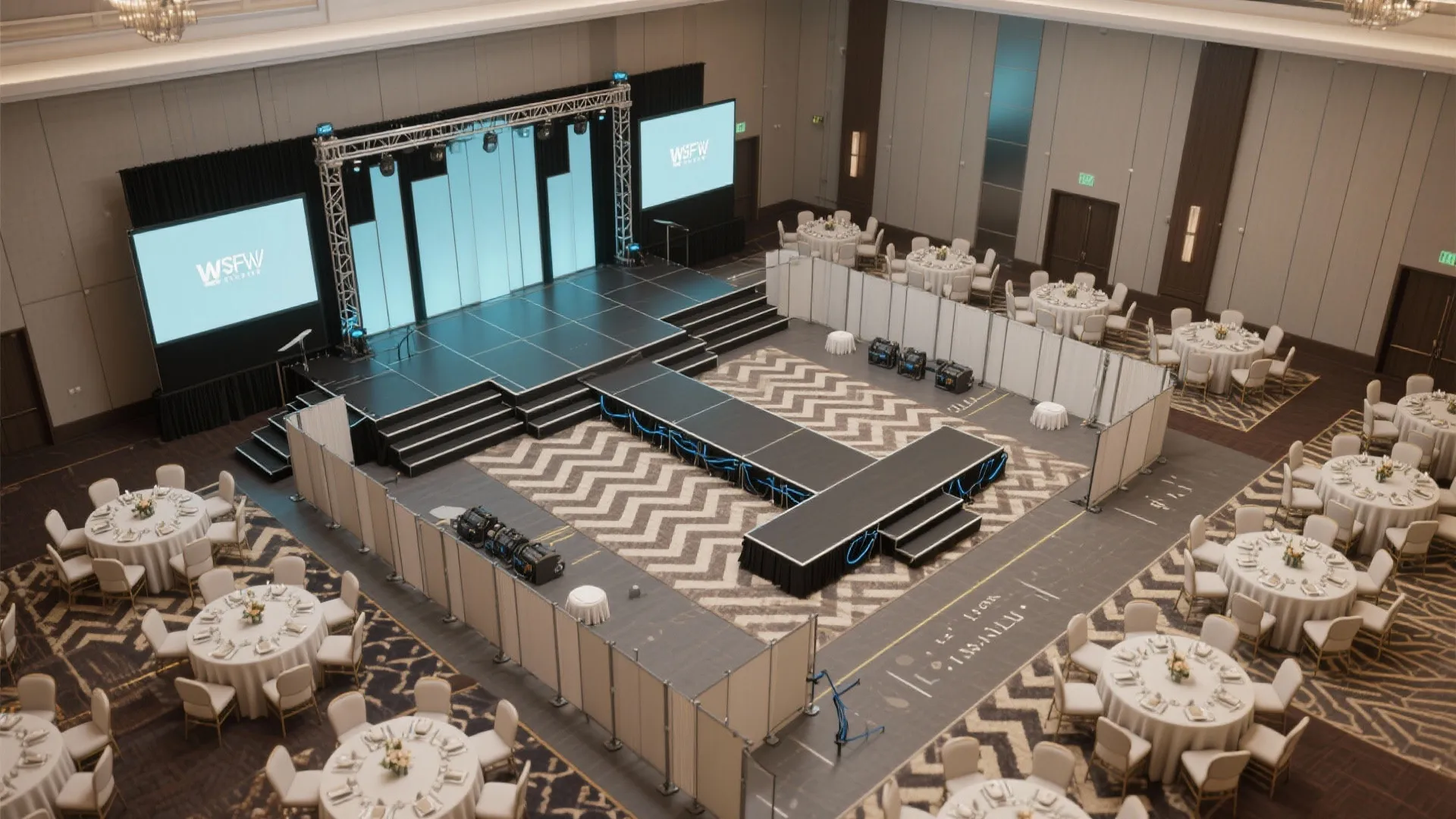 Modular Stage and Zoning that Flex for Weddings and Corporate Events