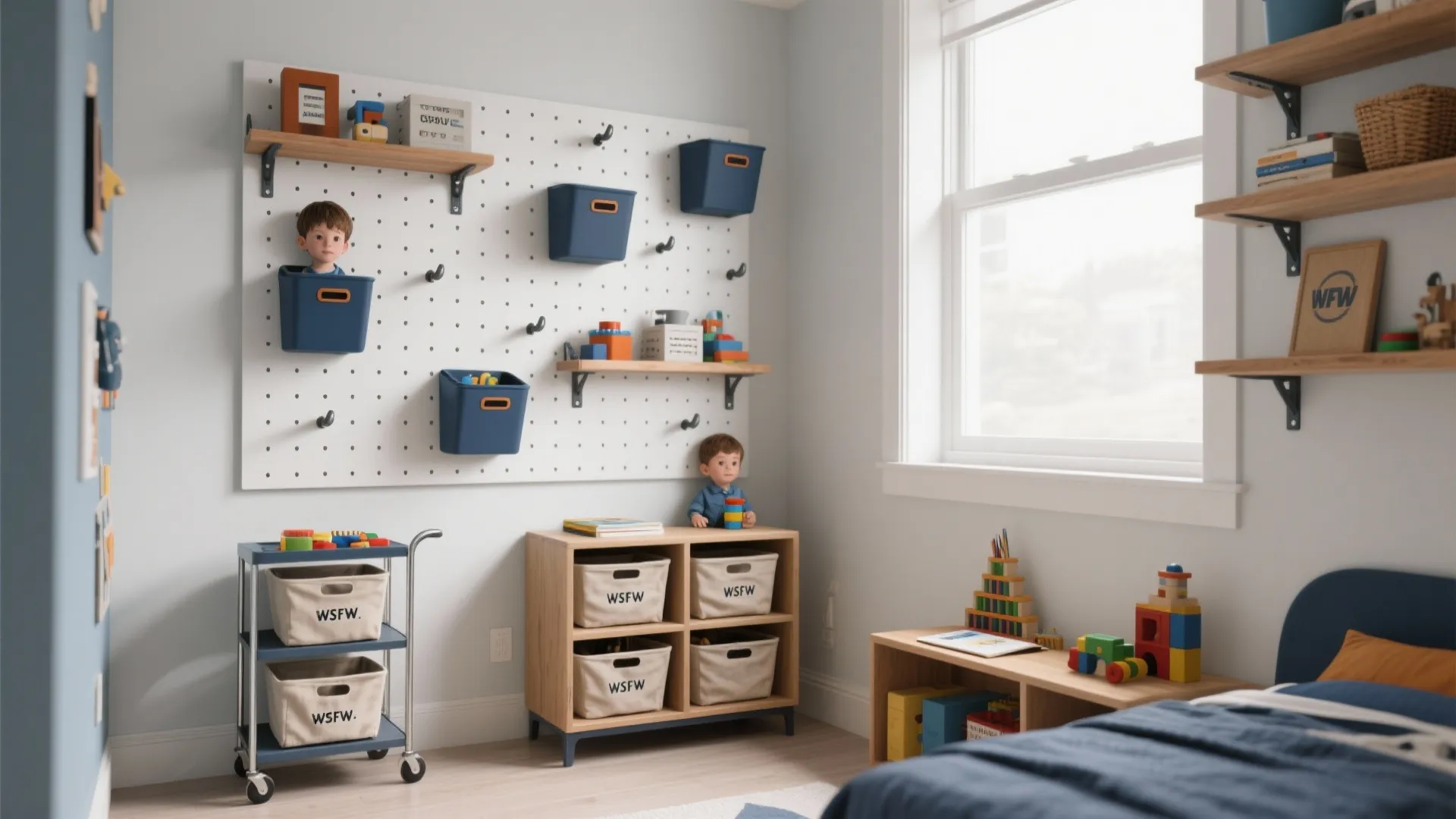Tips 2: Modular storage that moves with him