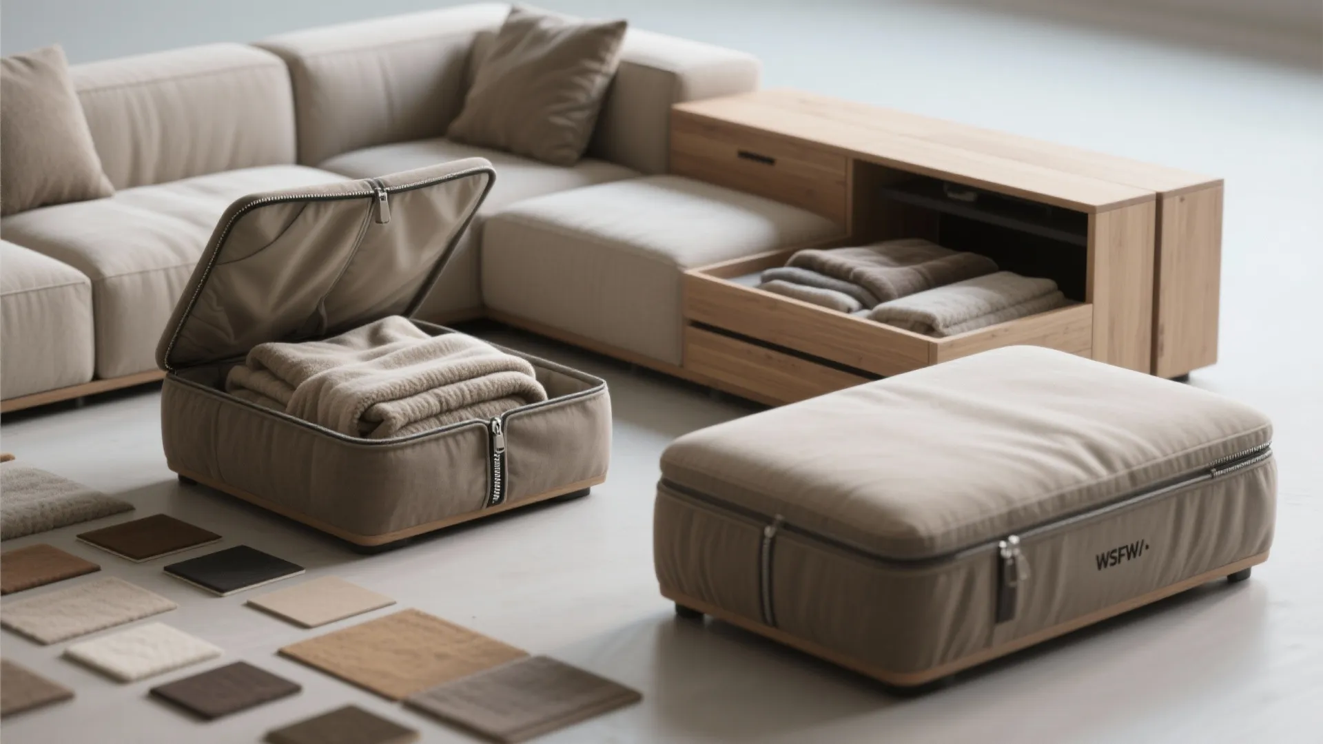 4. Modular pieces with storage