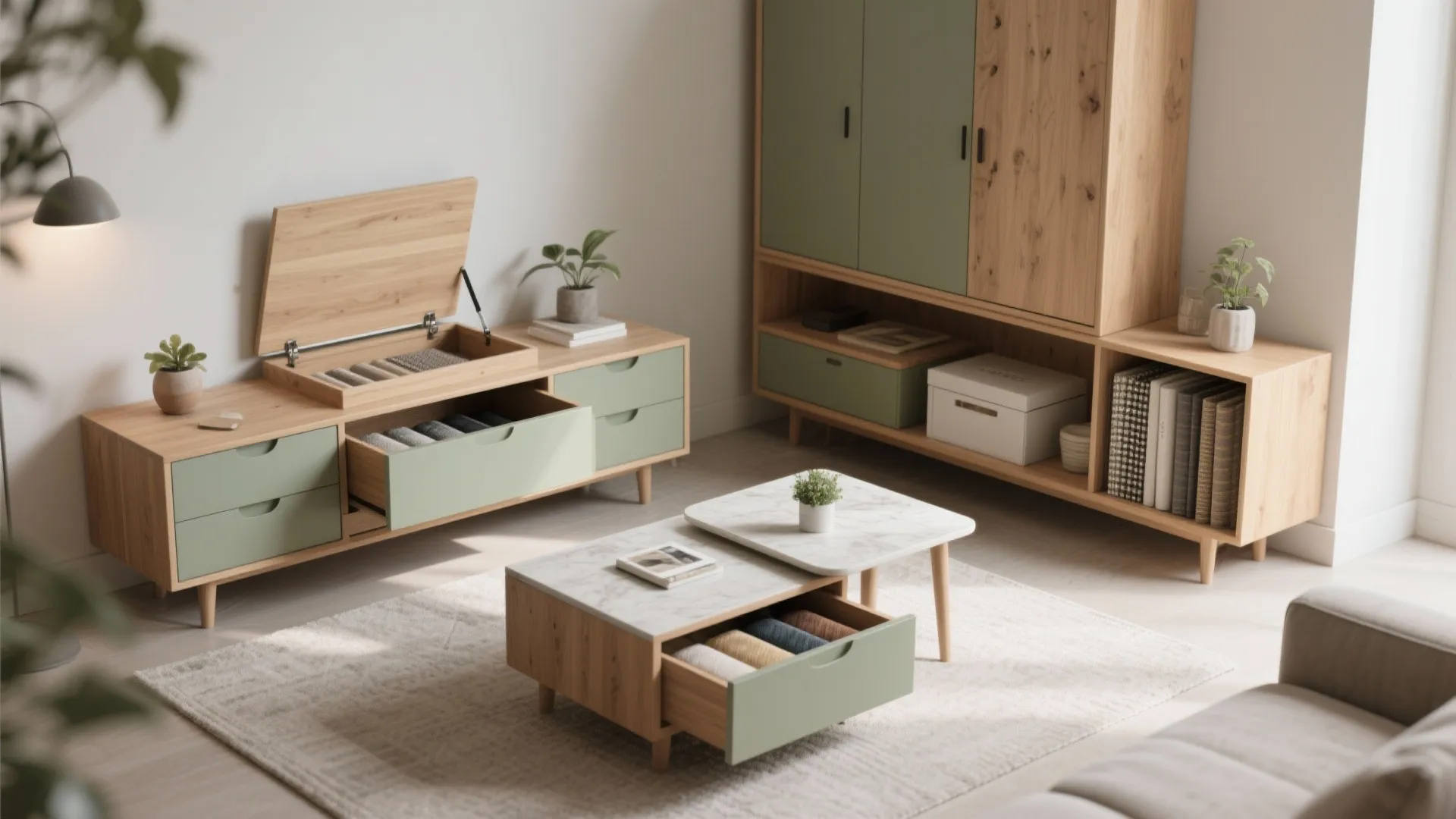 4. Prioritize modular storage and multi-use surfaces