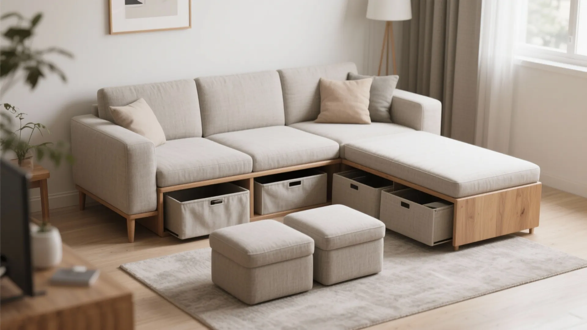 Affordable Modular Seating with Hidden Storage