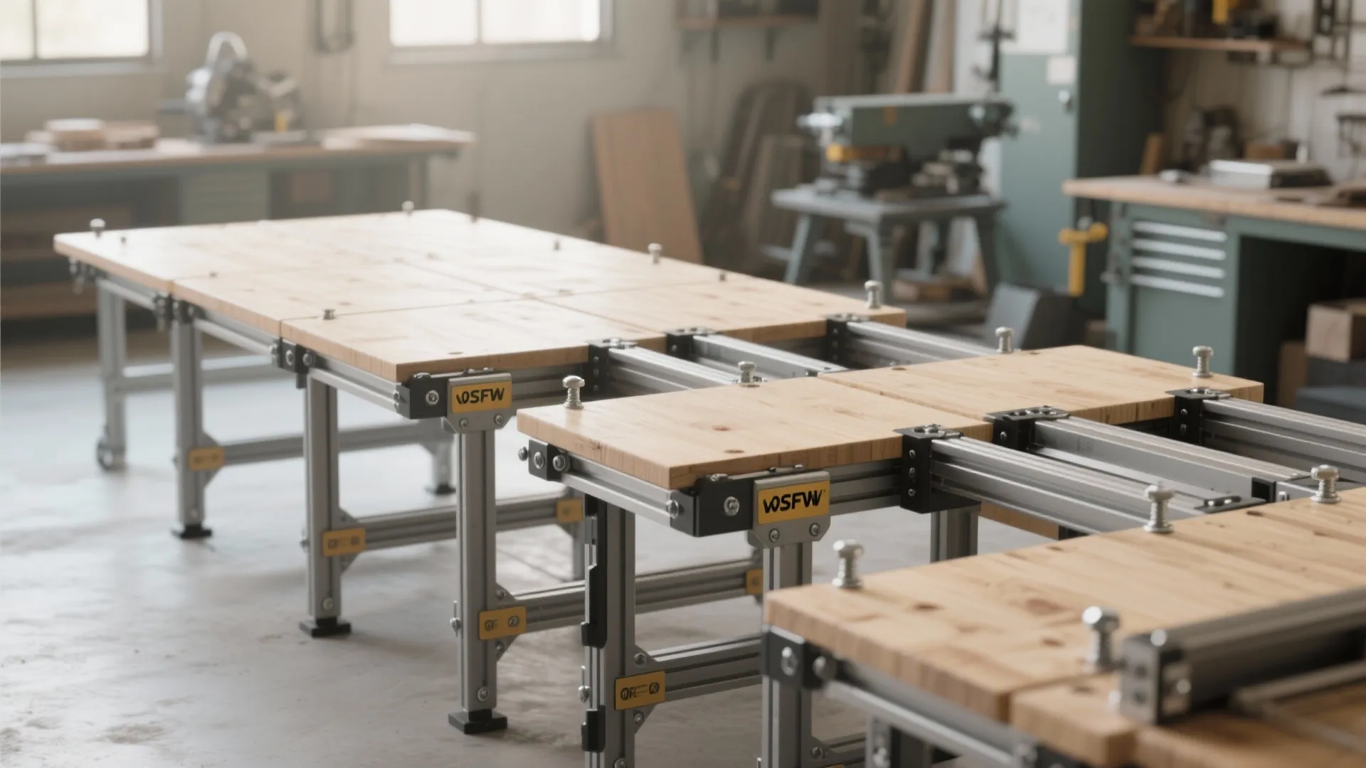 5. Modular Sectional Table with Adjustable Height