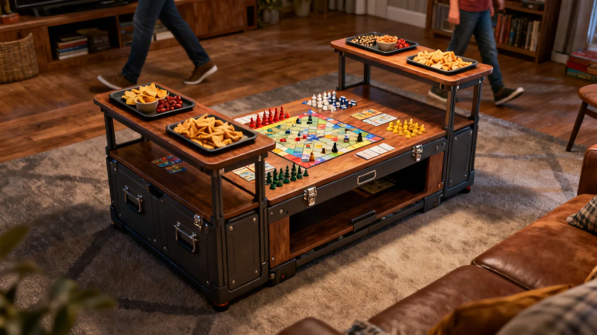 3. Modular Coffee Tables That Reconfigure