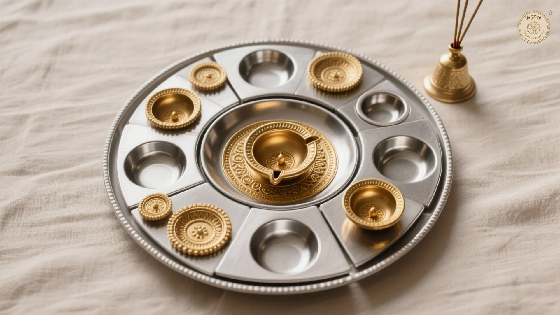 Modular Pooja Thali Sets: Interchangeable Bowls and Diyas