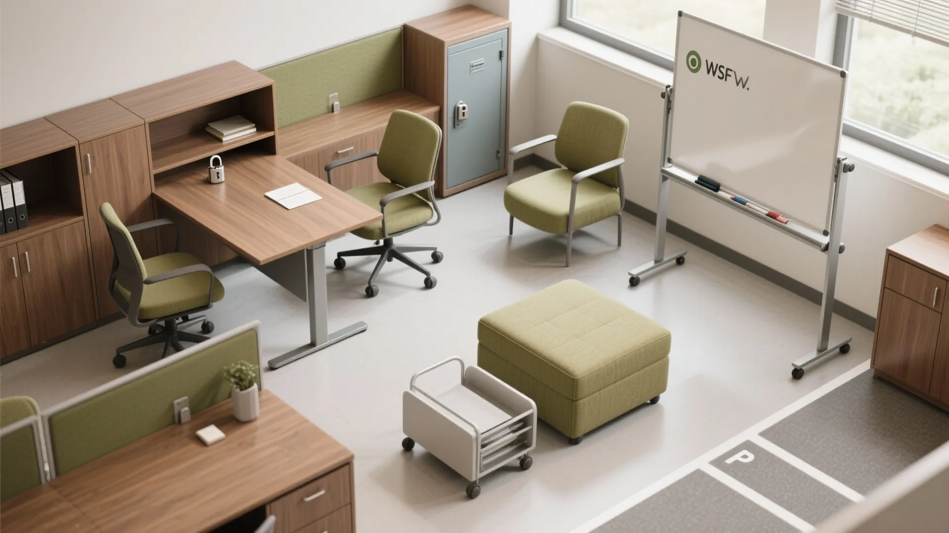 Flexible modular furniture for solo briefs and group moot