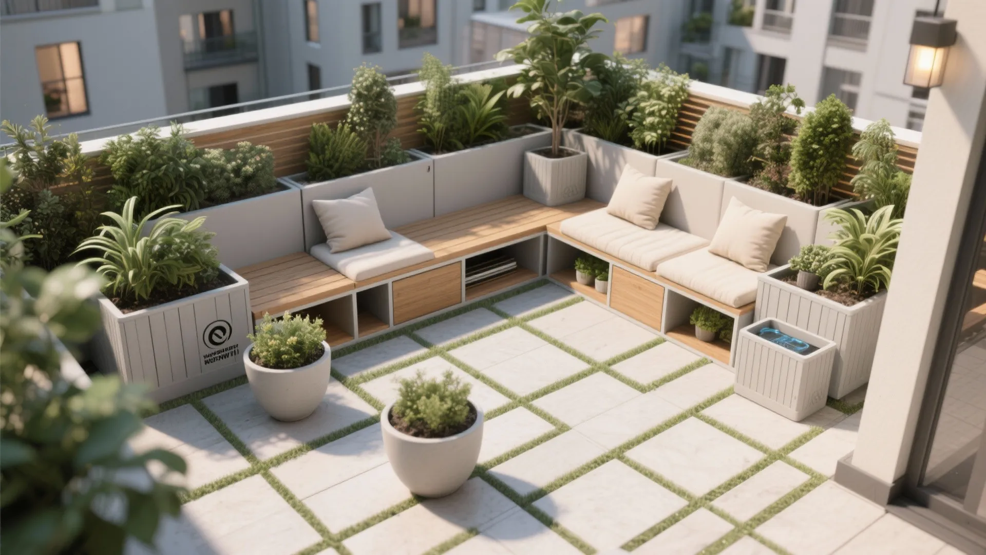 Modular Containers + Hidden Storage Seating