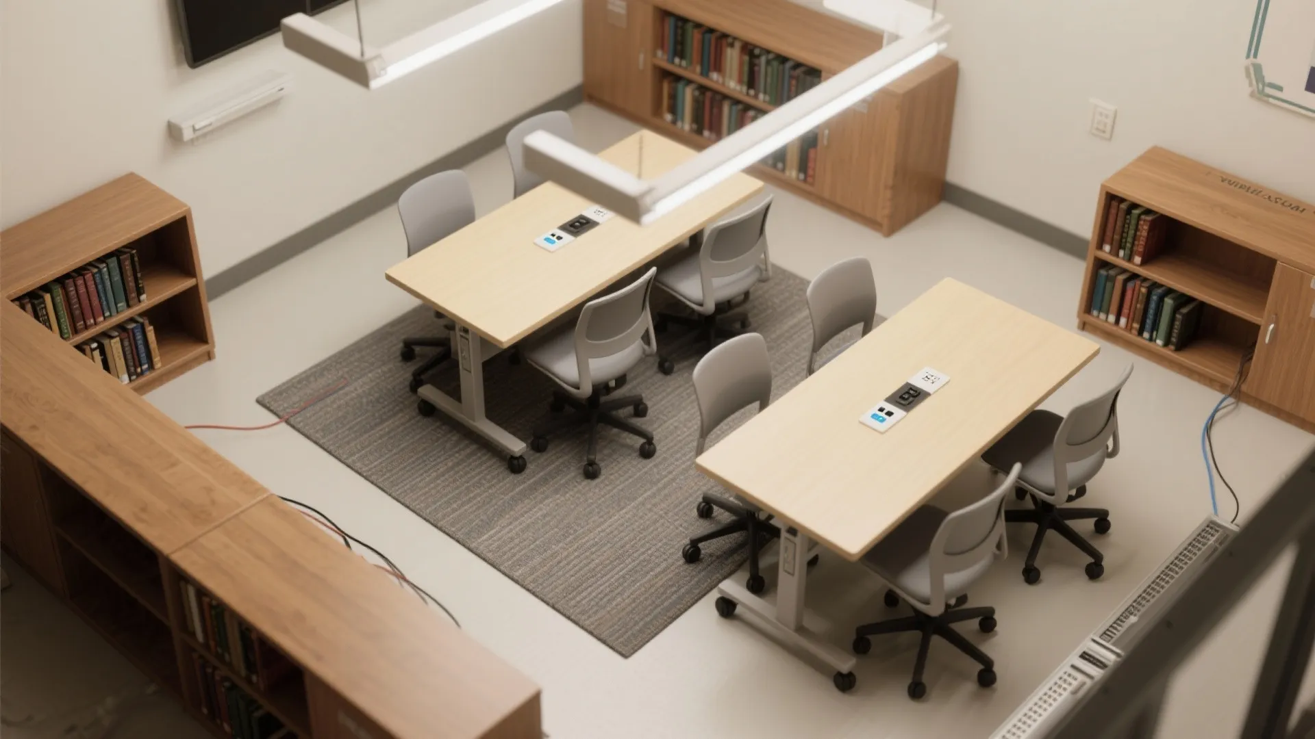 2) Modular Furniture and Power-Per-Seat Planning