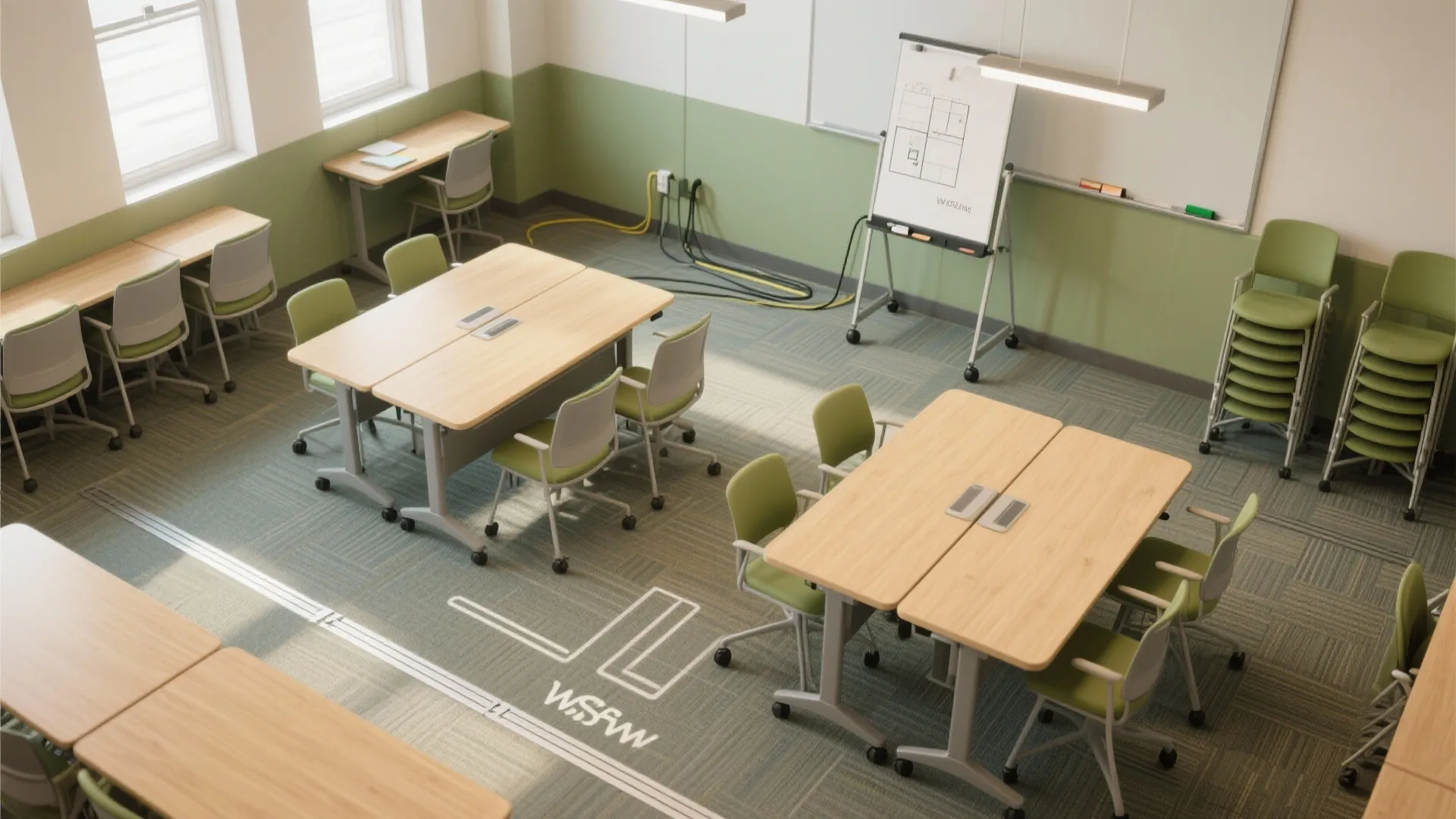 Flexible, modular furniture that adapts to group size