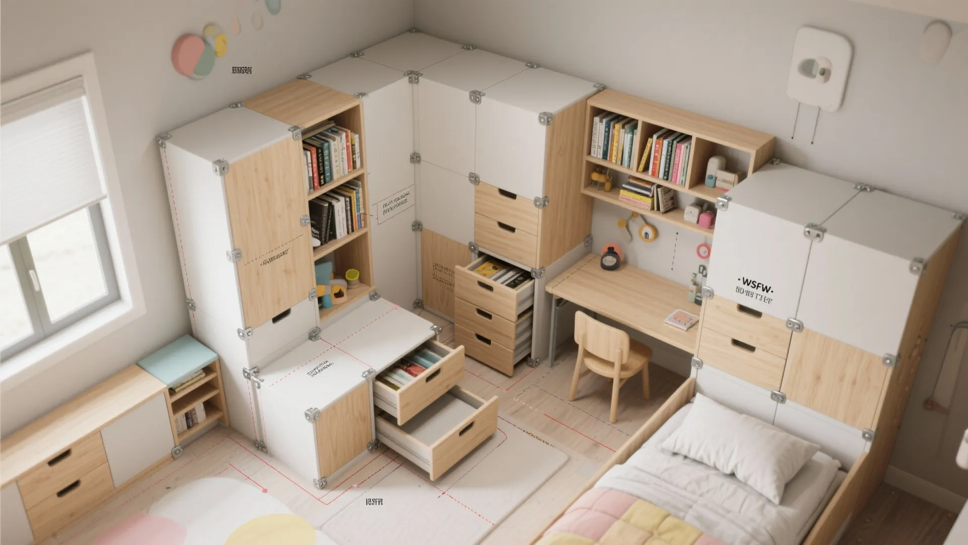 4. Modular bedroom sets that grow with the child