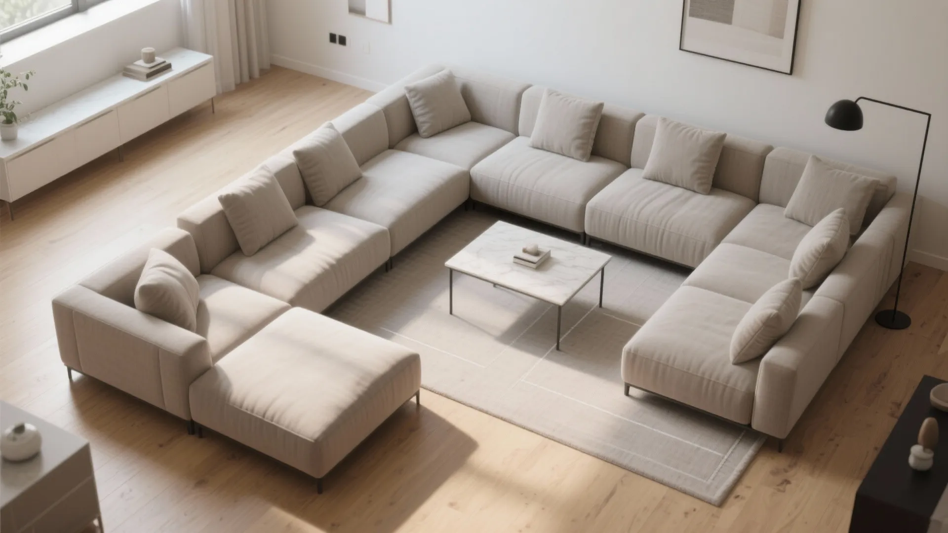 Modular Sectional Sets with Double Chaise Flexibility